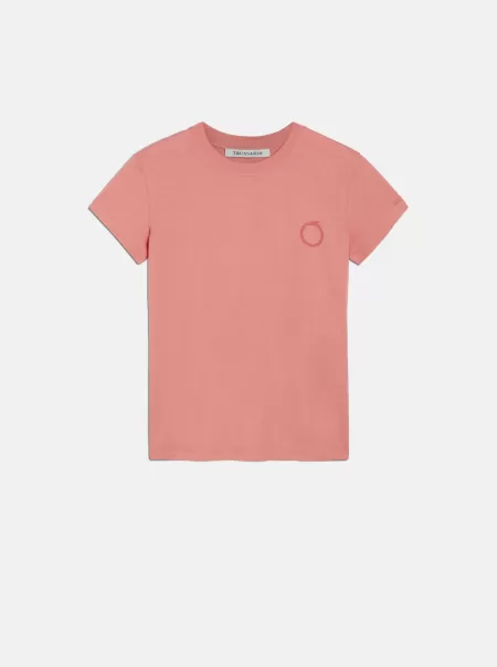 Berry Donna Polo E T-Shirts T-Shirt Stampa Levriero Servizio Trussardi