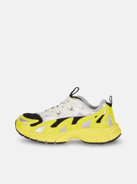 Grey/Yellow Retro Runner Sneaker Sneakers Trussardi Donna Esclusivo