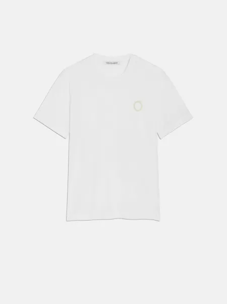 T-Shirt Stampa Levriero Domanda Trussardi Uomo T-Shirt E Polo White