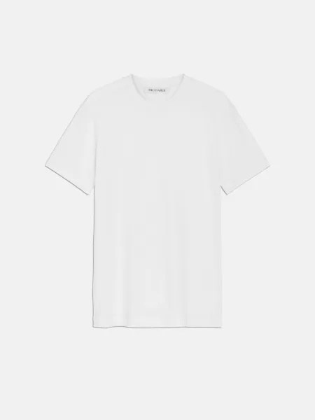 White T-Shirt Logo Levriero Trussardi Ultimo Modello T-Shirt E Polo Uomo