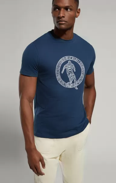 Dress Blues Bikkembergs T-Shirt Uomo Stampa Keyword T-Shirt Uomo