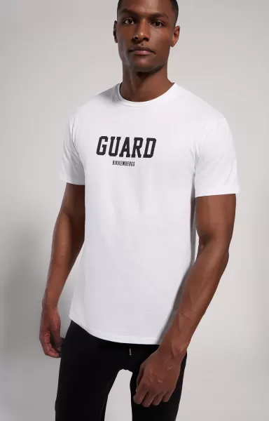 White Uomo T-Shirt Bikkembergs T-Shirt Uomo Stampa Chain