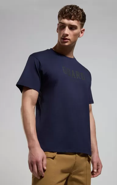 Bikkembergs T-Shirt Uomo T-Shirt Uomo Stampa Chain Dress Blues