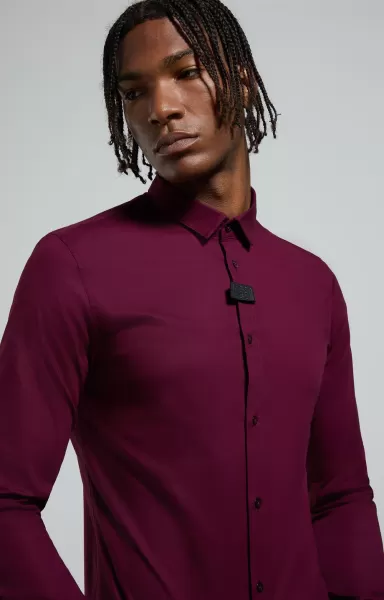 Camicia Uomo Con Tassello Decorativo Potent Purple Camicie Uomo Bikkembergs