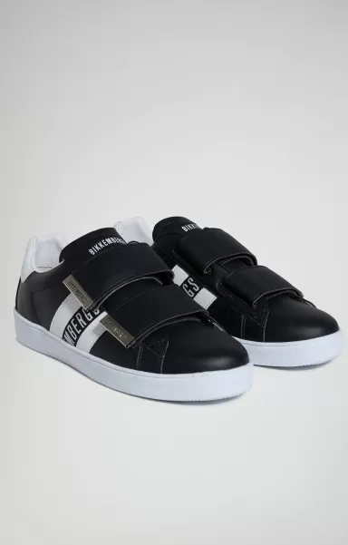 Black/White Sneakers Uomo Recoba M Con Strap Sneakers Uomo Bikkembergs