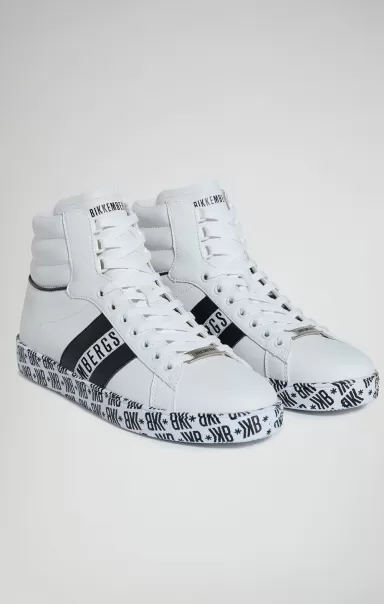 Uomo Bikkembergs Sneakers Uomo Recoba M Suola Stampata Sneakers White/Black