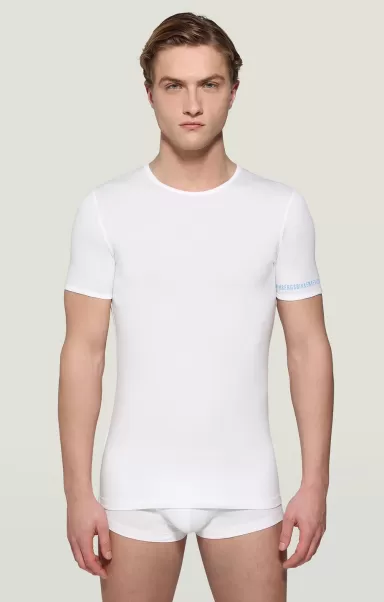 T-Shirt Intima Uomo Cotone Organico Uomo White T-Shirt Intimo Bikkembergs