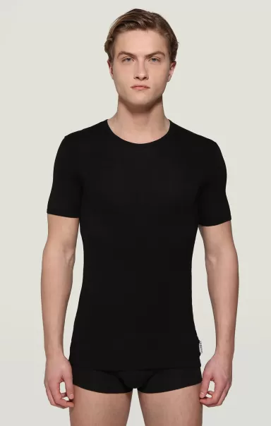 Black Bikkembergs Uomo T-Shirt Intimo T-Shirt Intima Uomo Fibra Di Bambù
