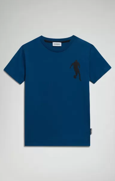 Kids Sailor Blue Giacche T-Shirt Ragazzo Stampe Fronte/Retro Bikkembergs